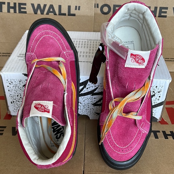 Vans Og Sk8-Hi Lx Heiry Suede Cerise/Apricot WMNS - Picture 13 of 16